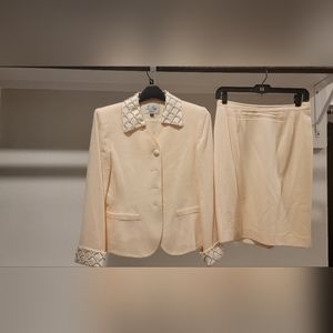 Dressy Cream 2 piece Suit